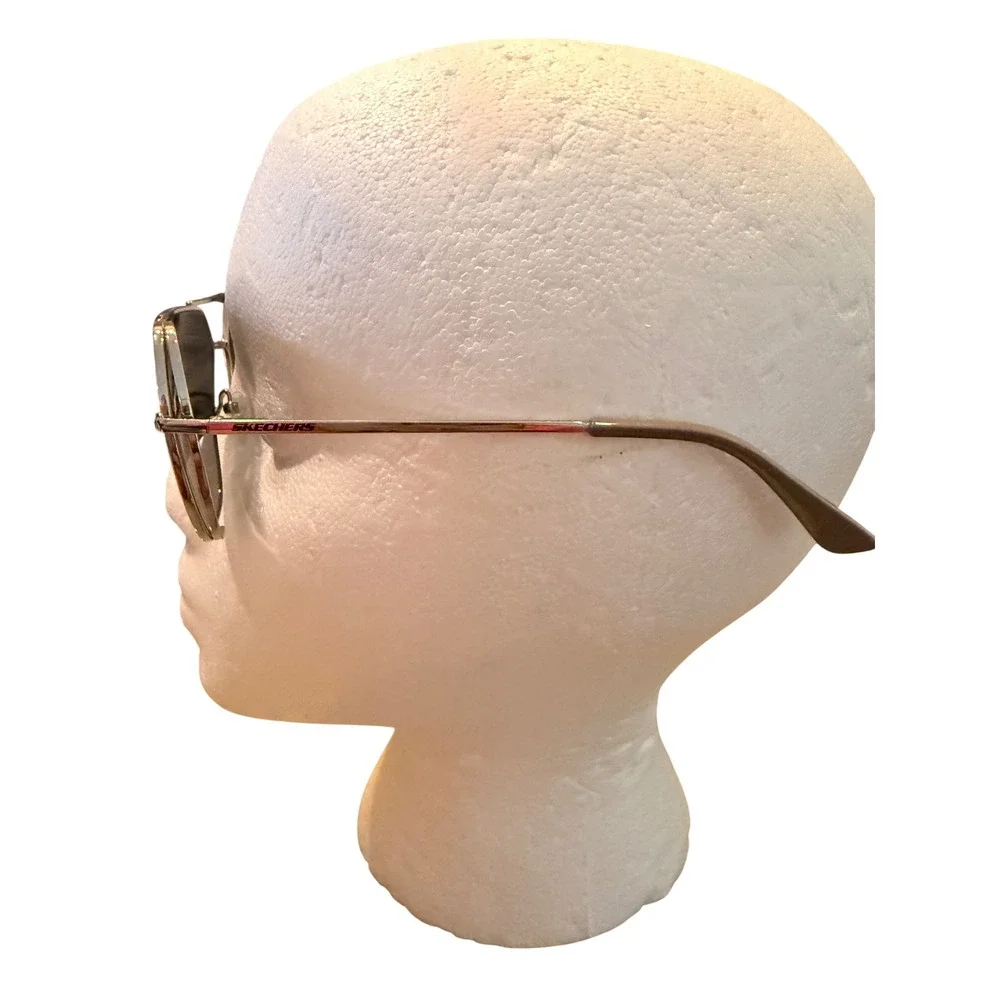Skechers‎ SE6150 10C Silver Aviator Sunglasses Mirrored Lens Downtown Retro 90s